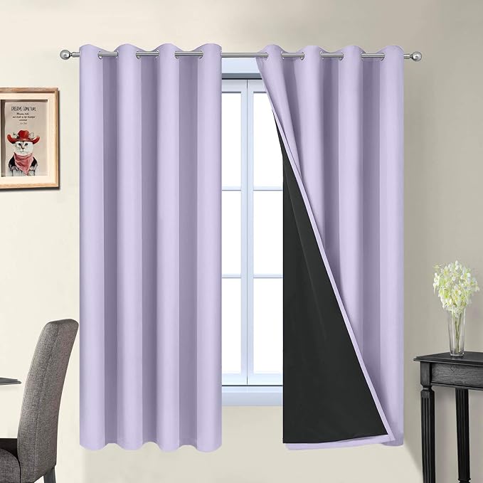 Yakamok 2 Thick Layers Completely Blackout Window Treatment Thermal Insulated by Yakamok