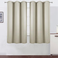 LEMOMO Light Beige Blackout Curtains 40 x 63 Inch Length/Set of 2 Curtain by Lemomo