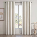 Ivory Birch 100% Blackout Curtains 96 Inches Long by Topfinel