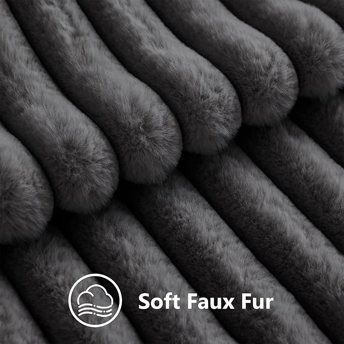 decorUhome Cozy Faux Fur Throw Pillow Covers 18x18 Set of 2 Decorative Soft - Image 3