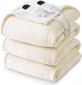 Bedsure Heated Blanket Queen Size, Dual Control Electric Blanket, Ivory | by Unknown