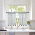 MIULEE 2 Panels Kitchen Tiers Half Window Sheer Curtains Rod Pocket Translucent by MIULEE