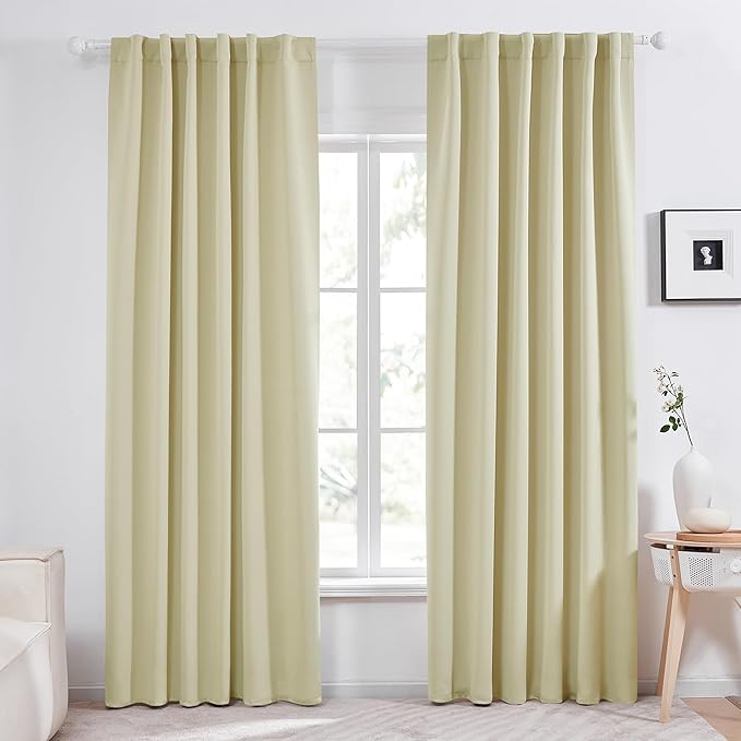 Deconovo Blackout Curtains, Thermal Insulated, W52 x L84 2 Panels, Back Tab by Deconovo