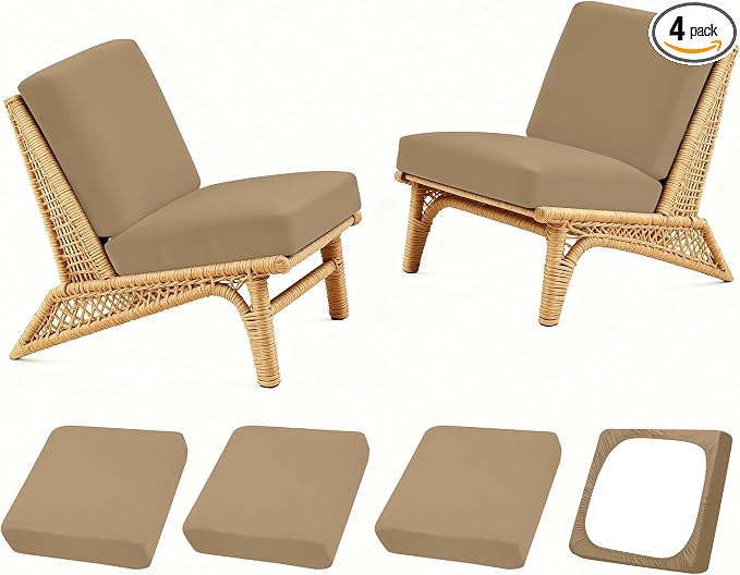 Patio Stretch Cushion Covers, Chair Cushion Covers& Sofa Replacement Slipcovers by SUKAIKEQA