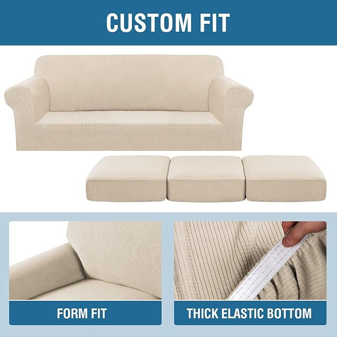 H.VERSAILTEX 4 Piece Stretch Couch Covers - Image 6