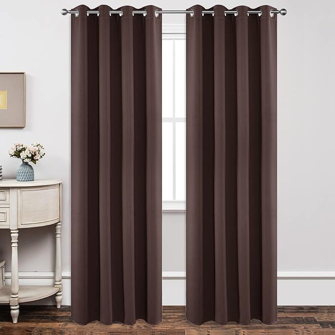Joydeco Blackout Curtains 95 Inch Length 2 Panels Set, Thermal Insulated Long by JOYDECO