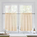 DWCN Beige Sheer Curtains for Kitchen Windows by DWCN