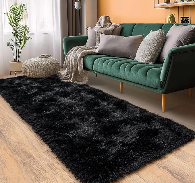 Pionblank Fluffy Runner Rugs for Bedroom 2x6, Modern Shaggy Area Rug for - Image 4