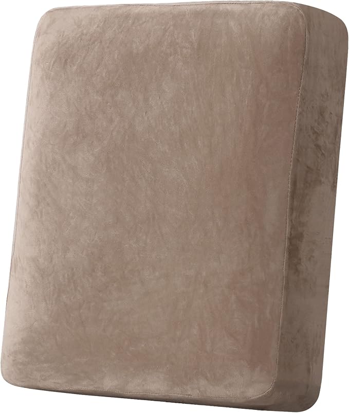 H.VERSAILTEX Velvet Stretch Couch Cushion Cover Plush Cushion Slipcover by HVERSAILTEX