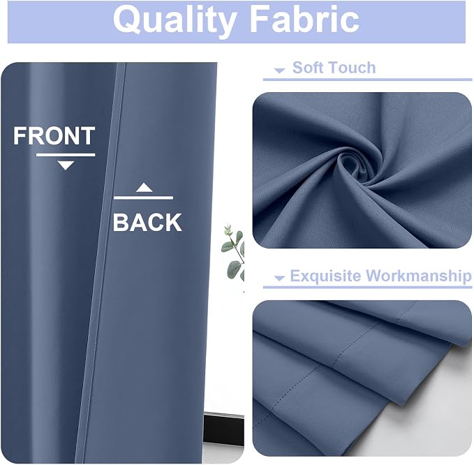 Simplebrand Ava Denim Blackout Curtains - Image 3