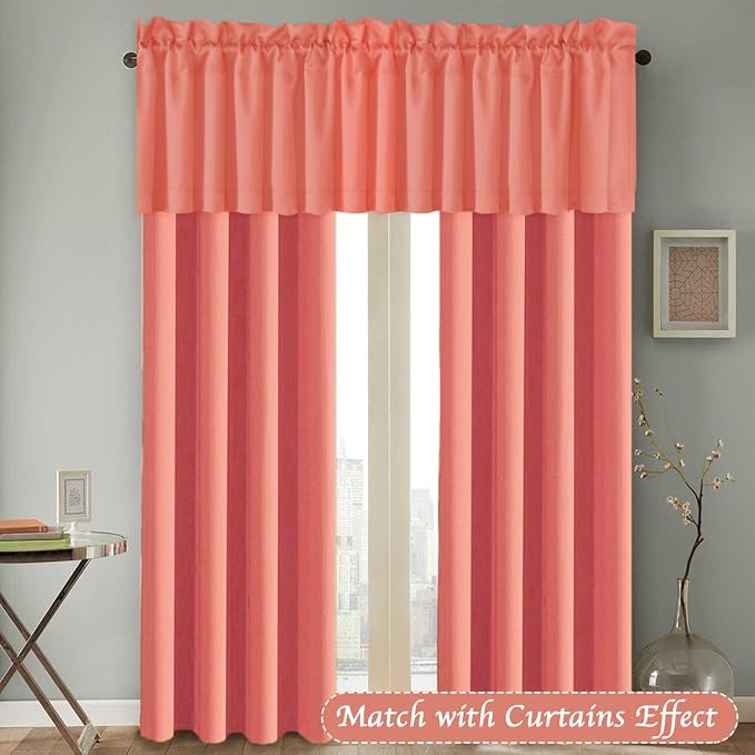 H.VERSAILTEX Blackout Valances for Windows, Short Window Valances Curtains for - Image 3