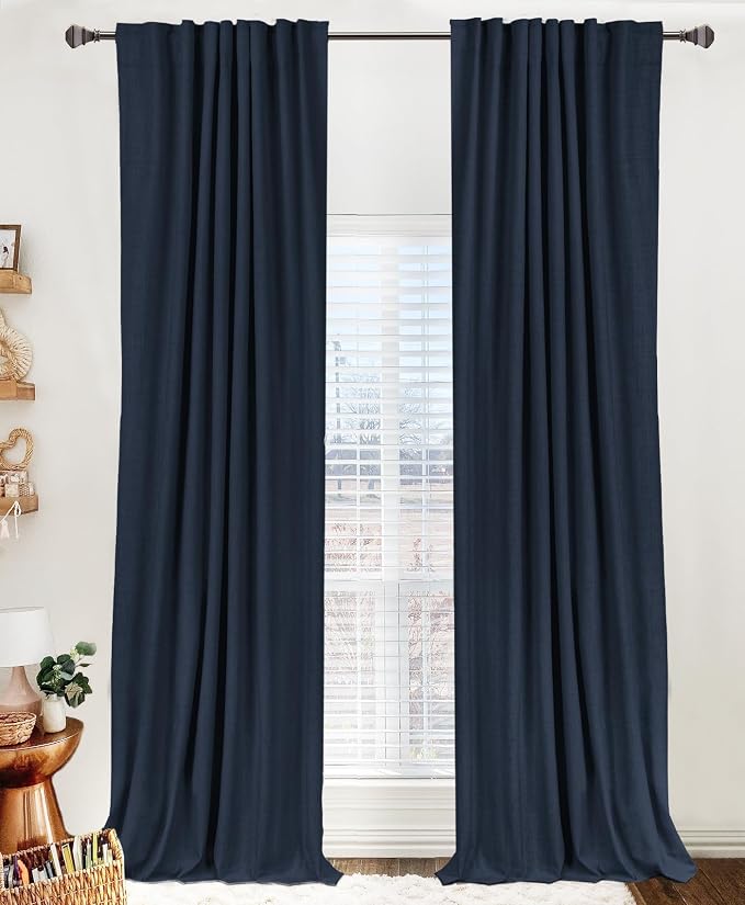 100% Blackout Shield Linen Blackout Curtains by 100BlackoutShield