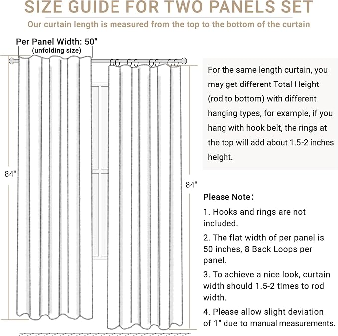 100% Blackout Shield Soft Pink Linen Blackout Curtains - Image 7