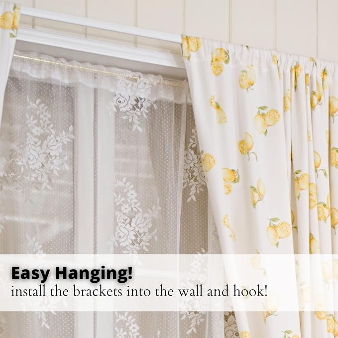 Yafa Home Fashion Heavy Duty Single Standard Adjustable Curtain Rod Hardware - Image 6