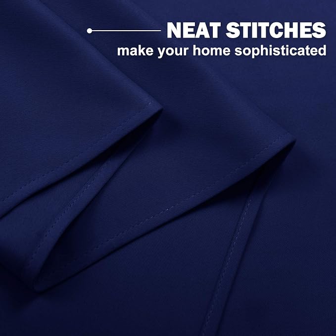 NICETOWN Royal Blue Blackout Kitchen Curtains - Image 4