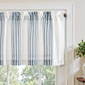 jinchan Striped Linen Valance Curtain 16 Inch Vertical Striped Valance by JINCHAN