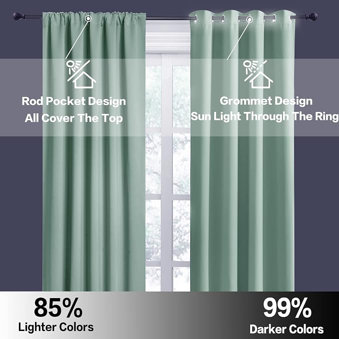 RYB HOME Short Blackout Curtains - Image 6