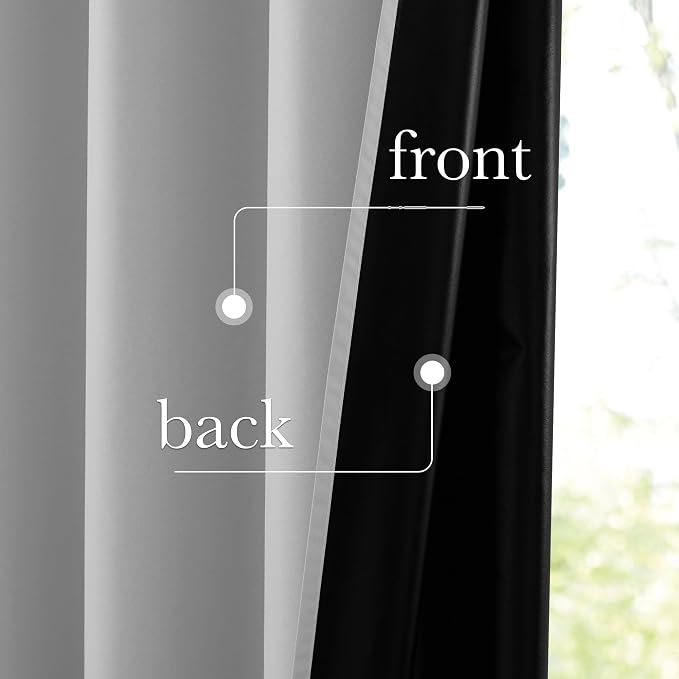 NICETOWN 100% Blackout Off White Curtains - Image 4