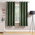 MIULEE Velvet Curtains Olive Green Elegant Grommet Curtains Thermal Insulated by MIULEE