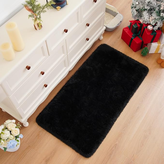 Amearea Shag Fluffy Small Rug, 2x4 Feet Throw Rugs - Image 9