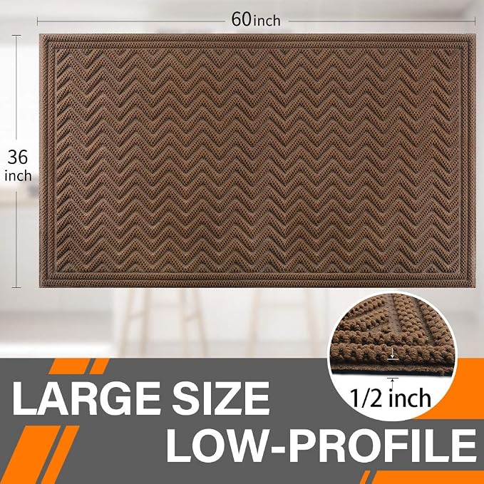 Mibao Front Door Mat, Dirt Trapper Welcome Mat - Image 2