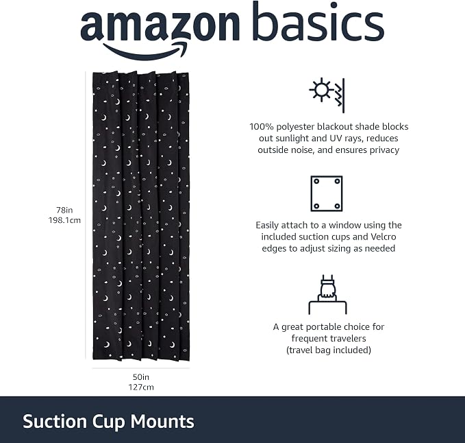 Amazon Basics Portable Blackout Curtain Shade - Image 2