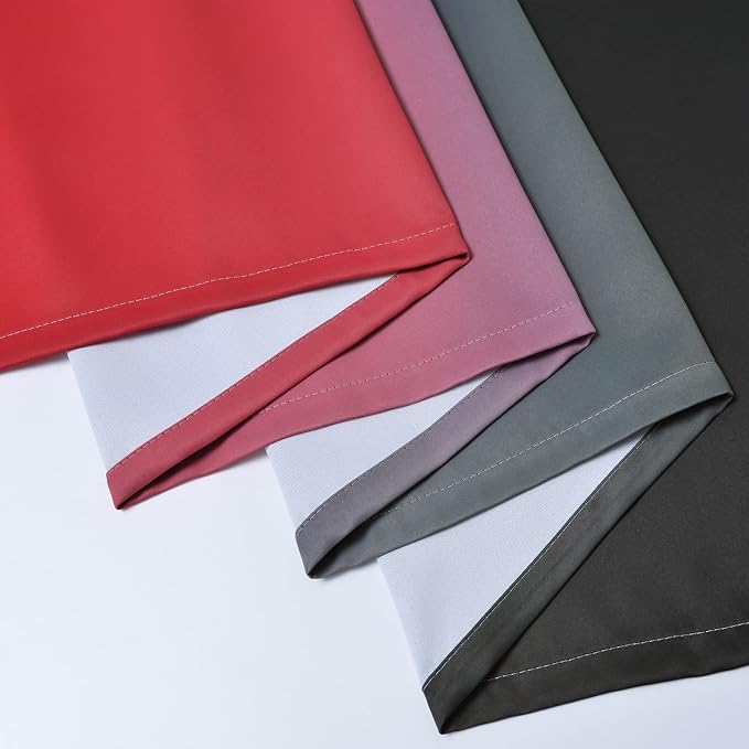 Yakamok Blackout Ombre Black and Red Curtains - Image 4