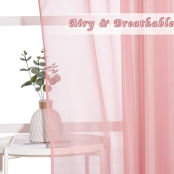 NICETOWN Sheer Textured Voile Curtains - Image 3
