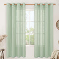 LAMIT Fresh Green Linen Curtains 72 Inch Length by LAMIT
