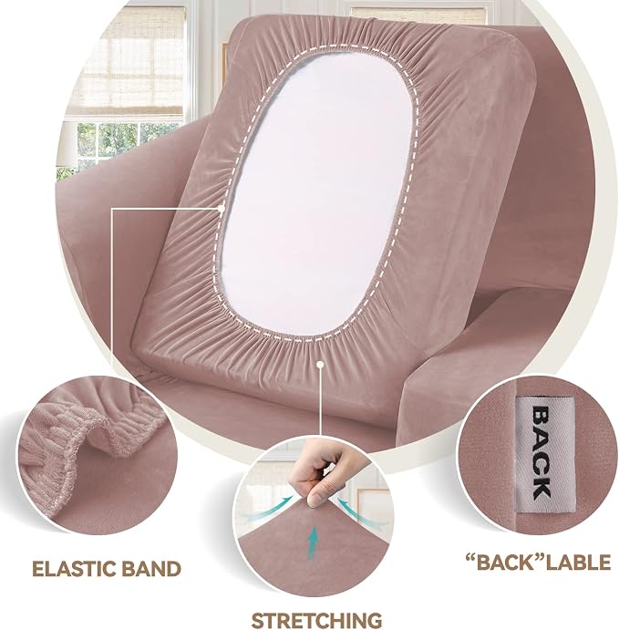 WEERRW Velvet Stretch Chair Sofa Slipcover - Image 3