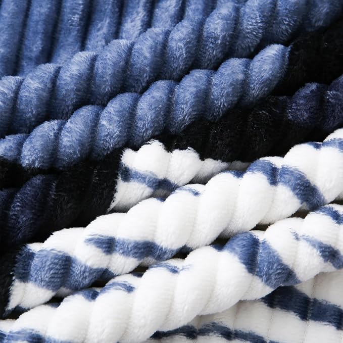 PU MEI Sherpa Blanket Fleece Throw Blanket Twin Plaid Thick Bed Blanket - Image 5