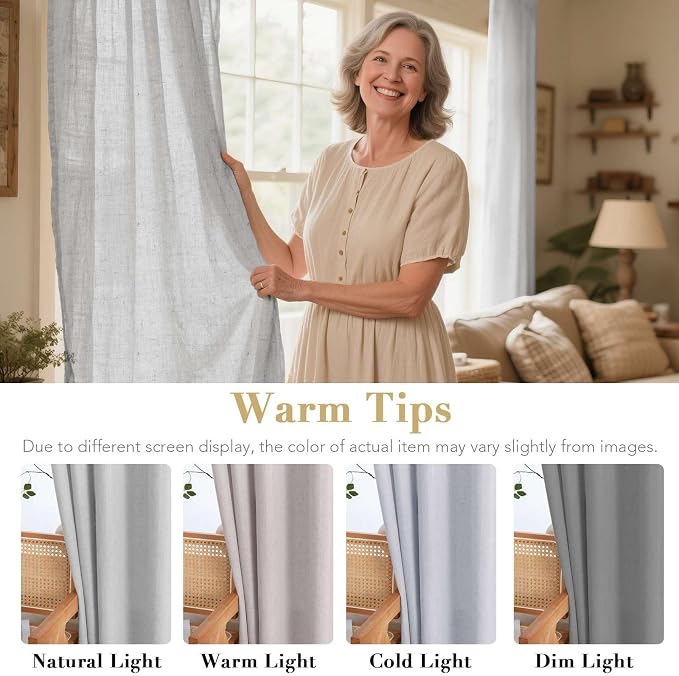 H.VERSAILTEX Elegant Natural Linen Blended Energy Efficient Light Filtering - Image 3