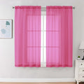 Chyhomenyc Sheer Curtains 63 Inch Length 2 Panels Set, Light Filtering Rod by Chyhomenyc