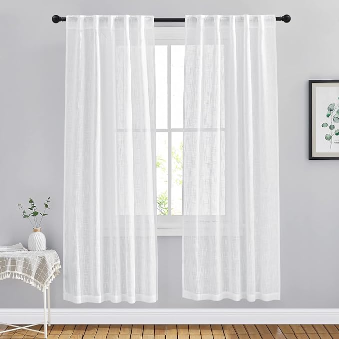 NICETOWN Semi Sheer Linen Curtains by NICETOWN