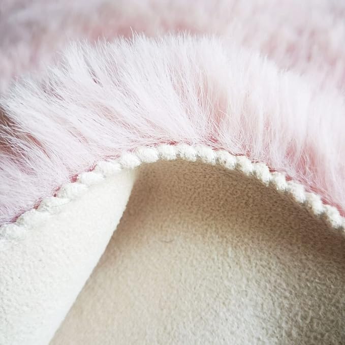 Ghouse Ultra Soft Faux Rabbit Fur Rug, Machine Washable Area Rugs - Image 5