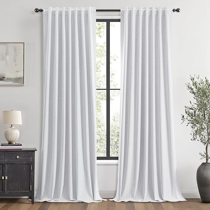 MIULEE 100% Blackout Linen Curtains by MIULEE