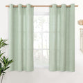 YoungsTex Sage Green Linen Curtains 48 Inch Length by YoungsTex