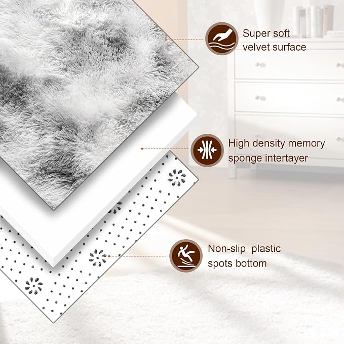 TWINNIS Super Soft Shaggy Rugs Fluffy Carpets 9x11 Feet, Indoor Modern Plush - Image 2