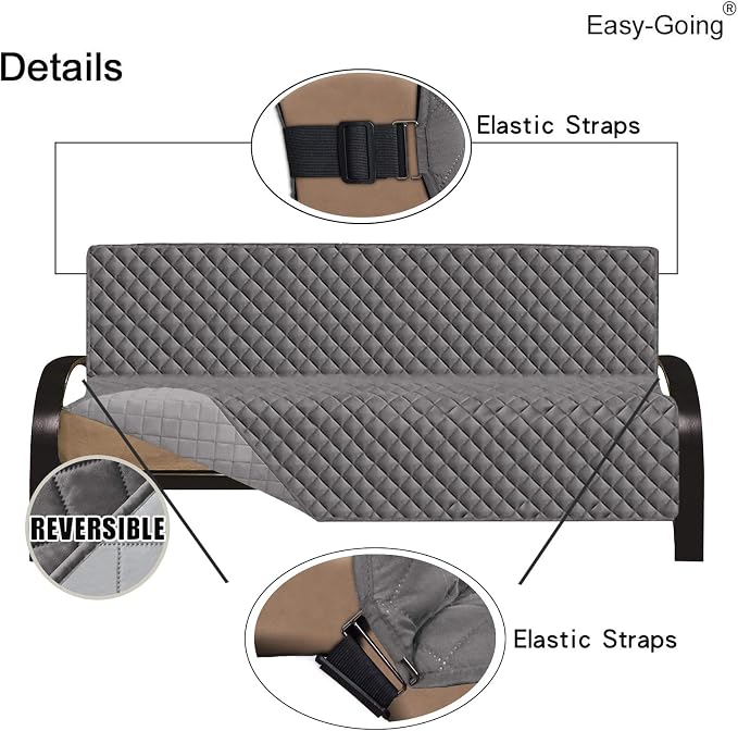 Easy-Going Futon Sofa Slipcover Reversible Sofa Cover Armless Cover Furniture - Image 3