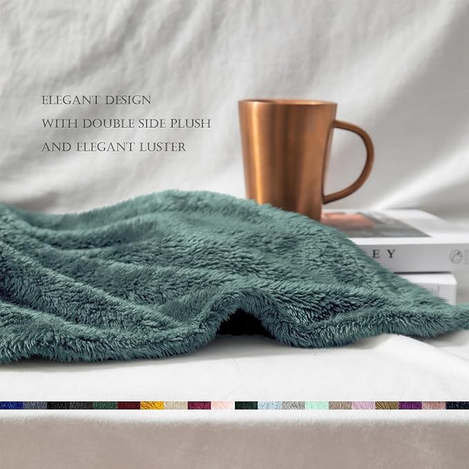 Exclusivo Mezcla Plush Fuzzy Fleece Bed Blanket King Size, Super Soft, Fluffy - Image 7