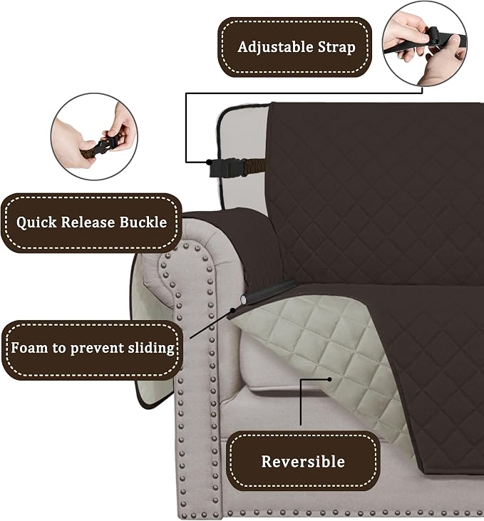 Easy-Going Reversible Chair Cover Washable Sofa Cover - Image 3