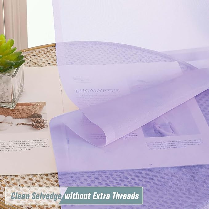 Window Sheer Curtains 54 inch Length, Soft Airy Light Filtering Sheer Curtain 2 - Image 2