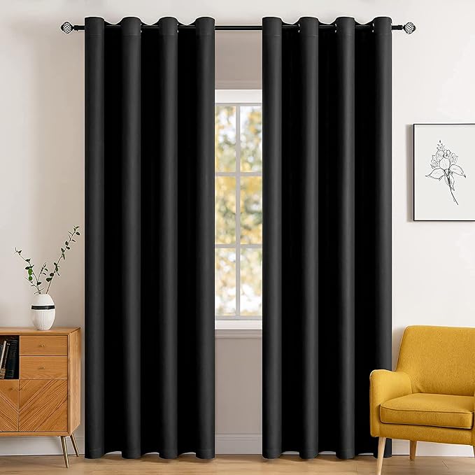 MIULEE Blackout Curtains Room Darkening Thermal Insulated Drapes Solid Window by MIULEE