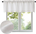 OWENIE Bob Valance Curtains 18 Inch Length 1 Piece, Faux Linen Slub Solid by OWENIE