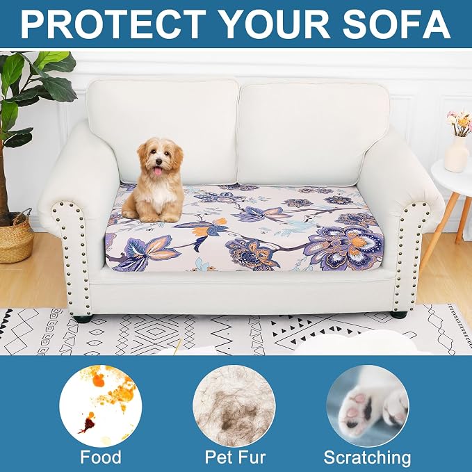 Smiry Printed Couch Cushion Covers, Stretch Soft Couch Covers - Image 7
