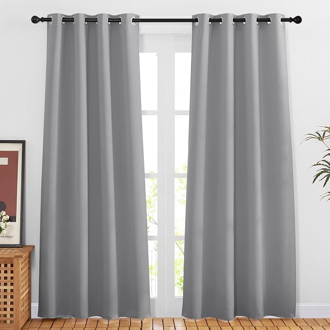 NICETOWN Blackout Silver Grey Doorway Curtains by NICETOWN