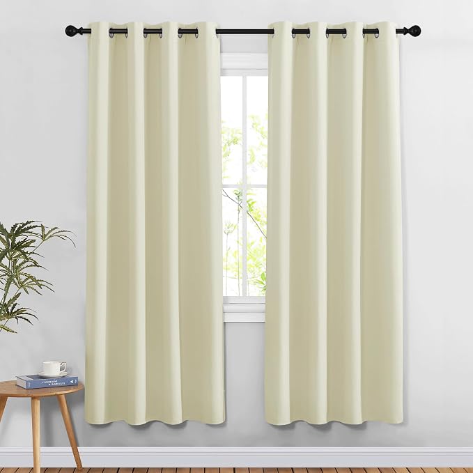 NICETOWN Room Darkening Beige Curtains by NICETOWN