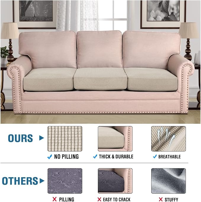 H.VERSAILTEX Super Stretch Individual Seat Cushion Covers - Image 2