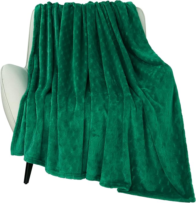 TOONOW Fleece Blanket Textured Fuzzy Plush Throw Blanket Twin Size 60" x 80" by TOONOW