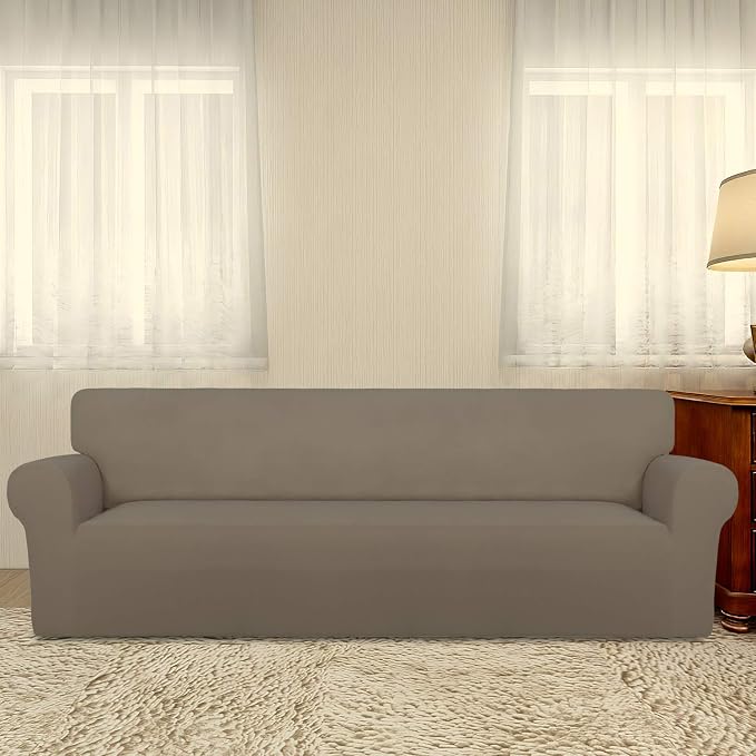 PureFit Super Stretch 4 Seater Sofa Slipcover – Spandex Non Slip Soft Couch - Image 2